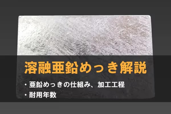 溶融亜鉛めっきとは?特徴、規格、加工工程を解説